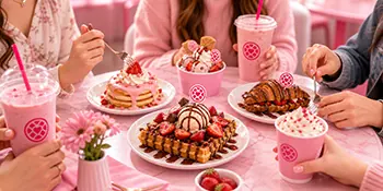 Pink Waffle sosyal buluşma noktası ve keyifli mağaza atmosferi
