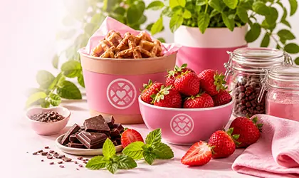 Pink Waffle sürdürülebilirlik, tazelik ve doğal ürün sunumu