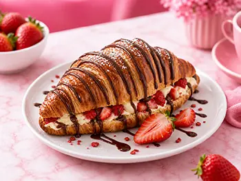 Pink Waffle çikolatalı kruvasan kategorisi