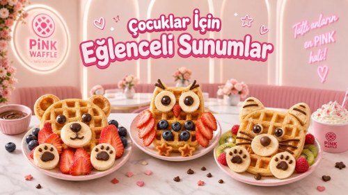 Çocuklar İçin Eğlenceli Waffle Sunumları